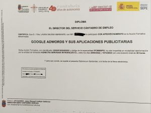 Certificado Google Adwords